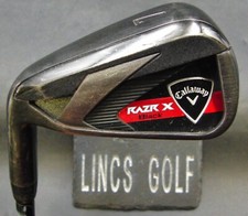 Left Handed Callaway Razr X Black 7 Iron Stiff Graphite Shaft Callaway Grip