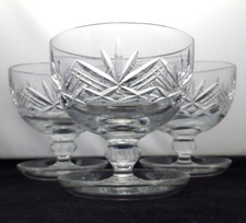 3x Cut Crystal Glass 10cm
