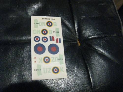 Spitfire decal sheet - mk,