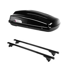 Roof Bars & Roof Box 340L for Vauxhall Zafira MK3 2011-2019 Flush Roof Rails
