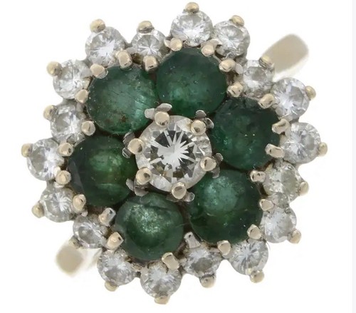 18ct gold flower - gold, cluster