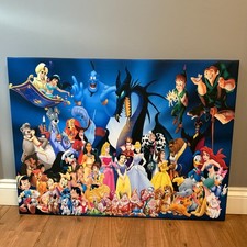 Disney Character Canvas XL Wall Art Decor Classic Animation Heroes & Villains