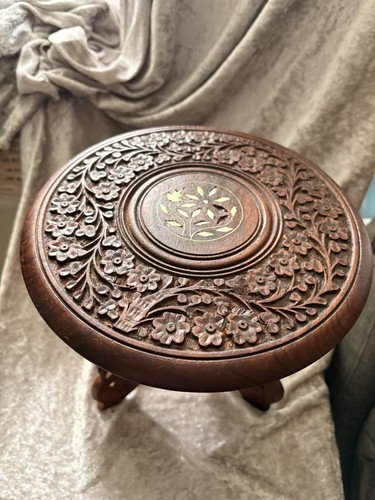Mid century carved sheesham - carved,