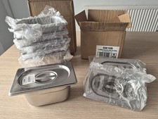 STAINLESS STEEL FOOD PANS 6 x