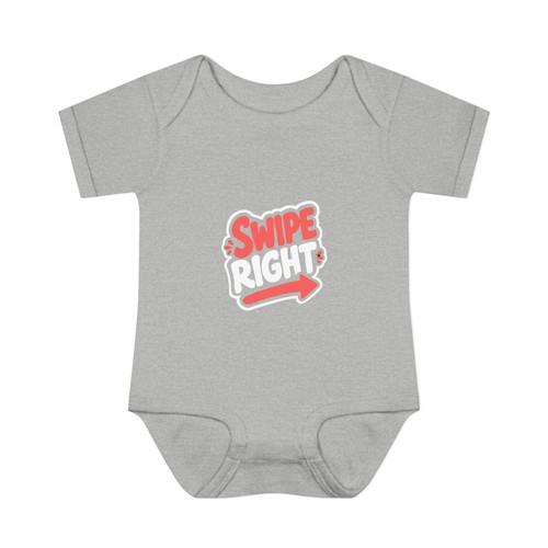 Baby swipe right - baby, bodysuit