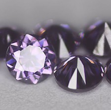 Cubic Zirconia Red, Green, Blue, Pink, Yellow, Round Brilliant Cut CZ