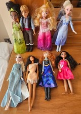 Disney Princess Aurora, Elsa, Tiana barbie doll fashion doll ×8 bundle job lot