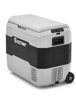 50 Liter Capacity Dual Temperature Control Car 2-In-1 Freezer &Fridge by costway