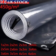 450gsm clear tarpaulin heavy - clear,