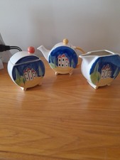 Clarice Cliffe Style  Tea Pot