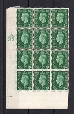 GEORGE VI 1/2d MOUNTED MINT CYLINDER 3. BLOCK