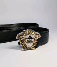 VERSACE Leather belt & Medusa