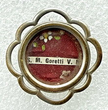 Catholic Relic Icon - Saint Maria Goretti - Virgin & Martyr Reliquary Pendant