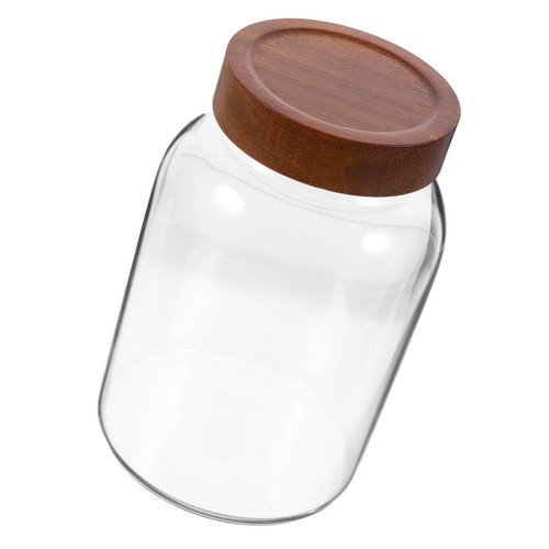 Big jar with lid glass - ,