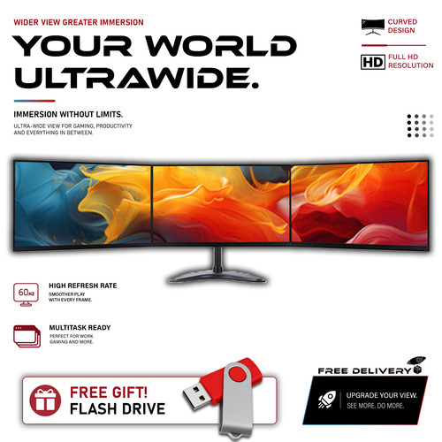 Triple monitor set bundle dell - monitor,