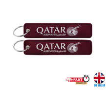Qatar Airlines Keyring Keychain Tag luggage embroidery Fast Shipping UK Seller