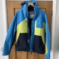 MENS PARALLEL SKI JACKET XS BLUE NAVY GREEN VERY 1980'S COLOUR WAY