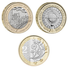 2025 £2 Two pound coins Modern Railway, Royal Observatory and National Flowers