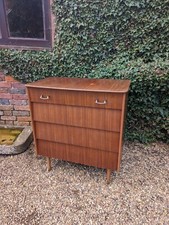 Vintage Avalon Yatton Teak Waterfall Chest of Drawers, MCM retro
