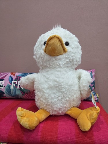 Cute white duck plush - white,