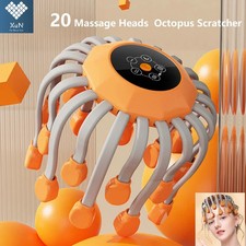 20 Massage Heads Scalp Massager Red Light Vibration Octopus Relax Stress Relief