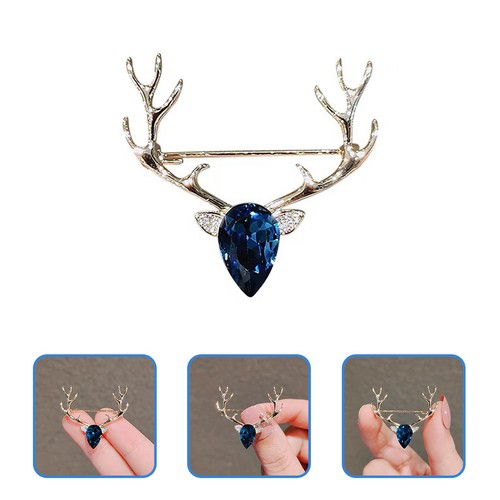 Assorted color deer brooch - color,