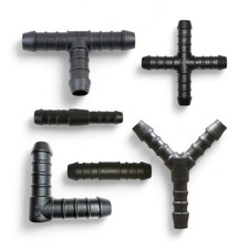 Plastic Hose Joiner Straight T-Piece, Y, X, Elbow & Reducers for Air Fuel Water