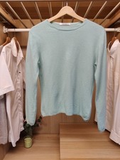 DEANE & WHITE SMALL MINT GREEN JUMPER SWEATER PURE CASHMERE CREW CASUAL WOMENS