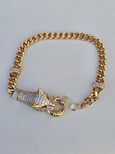 18ct Rose Gold Plated Panther puma Bracelet cubic zirconcubic zirconia 19cm