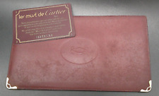 Cartier Must Be Line Paris Bifold Long Leather Purse Bordeaux Wallet W092