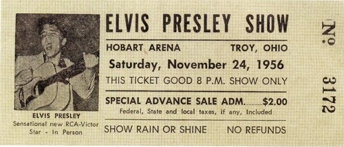 Elvis presley concert ticket - ticket,