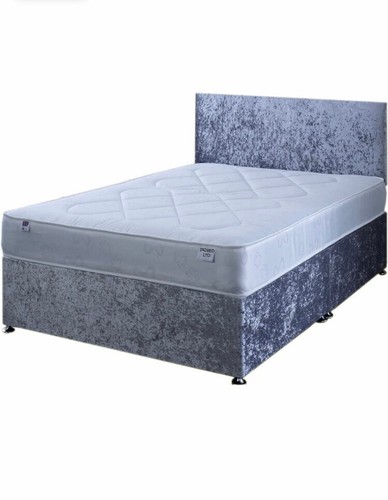 3ft silver velvet - silver, bed,quilted