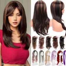 Ladies Long Black Brown Blonde