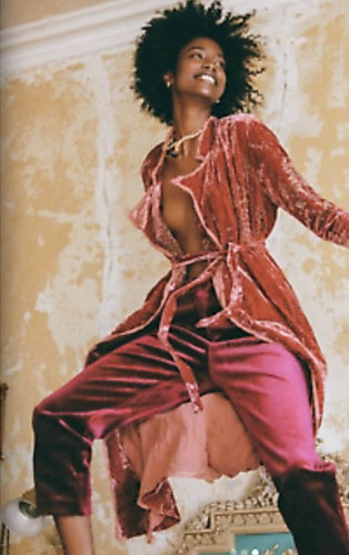 Zara velvet beaded kimono size - velvet,