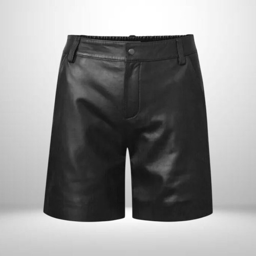Men genuine black leather - men's,