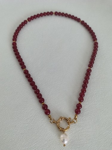 Natural red garnet - natural, smooth