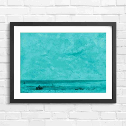 Seaside beach with figures - with, and