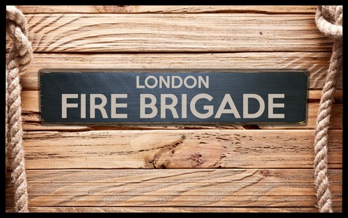 London fire brigade - fire, vintage