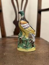Staffordshire Flatback Pottery 19th Century Antique Pigeon Bird Figure English