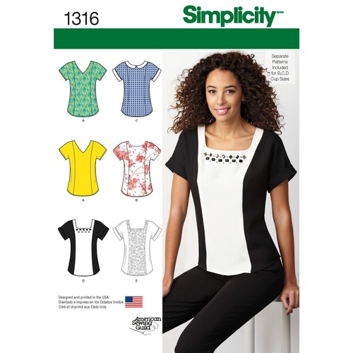 Simplicity 1316 misses tops - 1316,