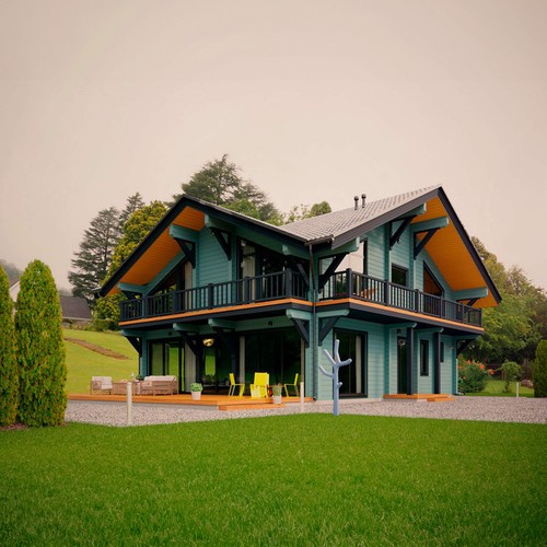 Prefab log cabin - log, kit
