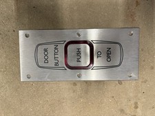 Original D78 Stock Train Door Button Panel “Push to Open” Rare LU Collectible