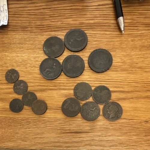 British copper coins - british,