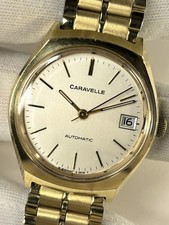 CARAVELLE Vintage 1970’s Men’s Automatic Date Gold Watch
