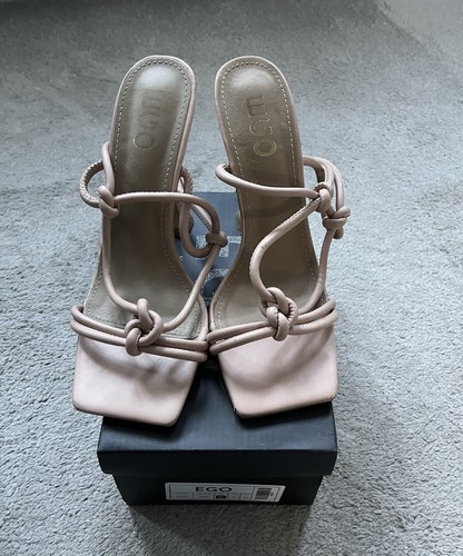 Ego nude strap ankle heel - nude,