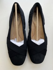 CLARKS JAZMYN GEM BLACK SUEDE