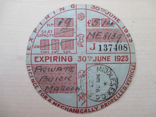Tax disc old - old, vintage