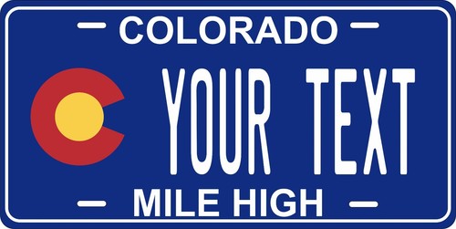 Colorado flag license - flag,