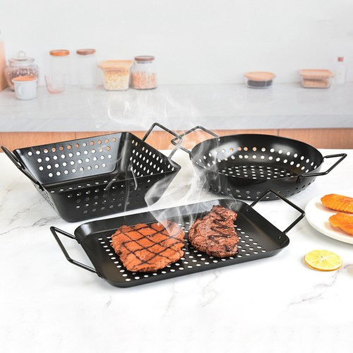 Non stick bbq grill tray - tray, wok