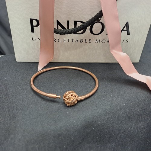 Pandora rose gold bangle - gold,